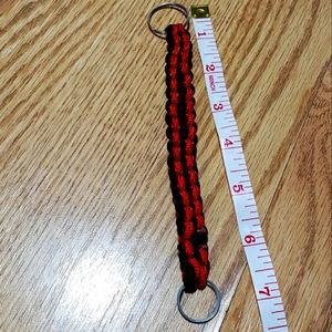 Red and Black Paracord Keyring